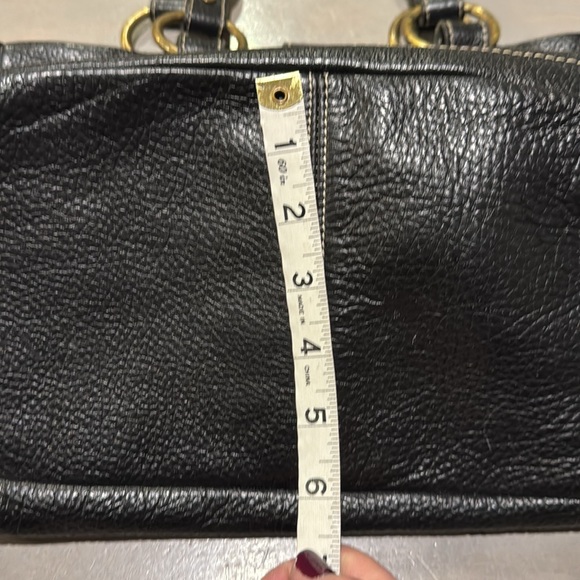 Claudia Firenze Italian Pebble Leather Handbag Authentic - Black - Made in Italy - Picture 12 of 12